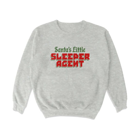 Santa's Little Sleeper Agent Crewneck Sweatshirt