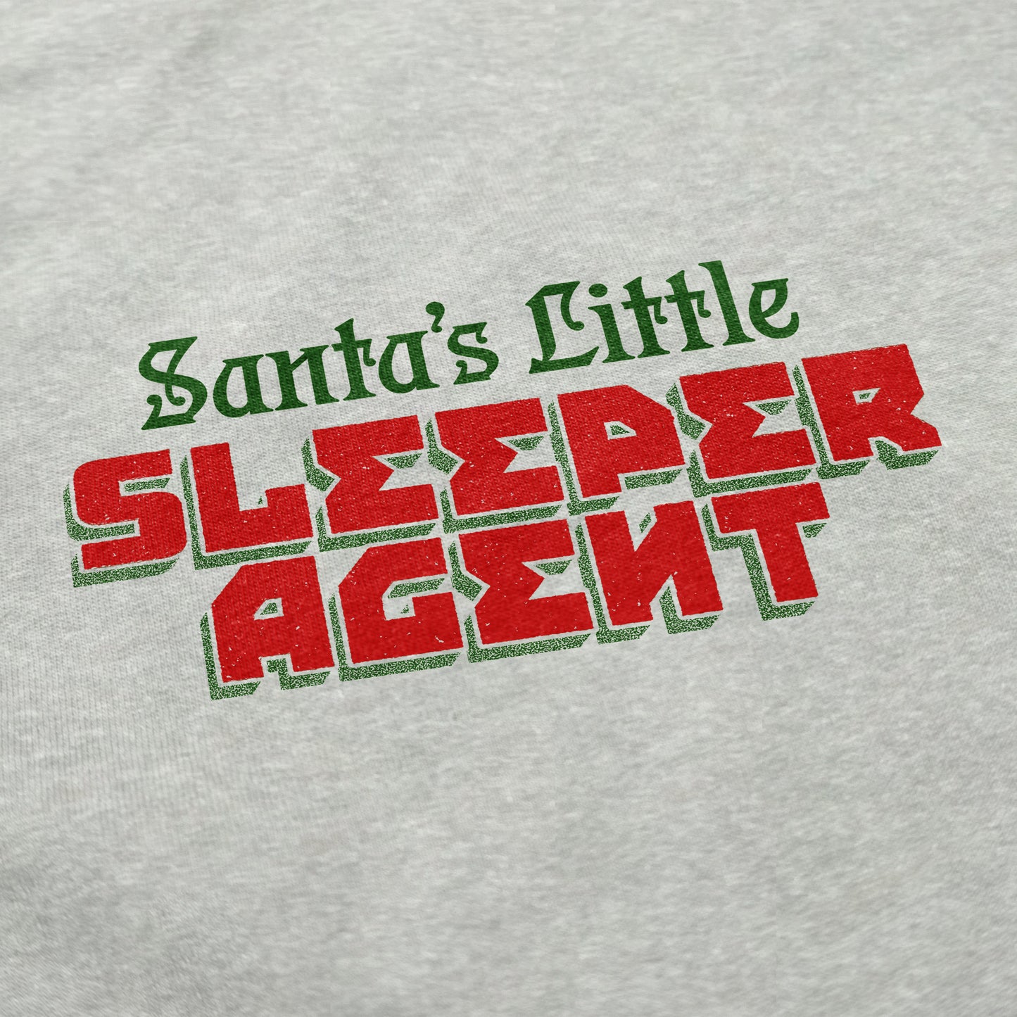 Santa's Little Sleeper Agent Crewneck Sweatshirt